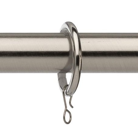 Universal - Curtain Rings Satin Steel 19mm - 4Pack