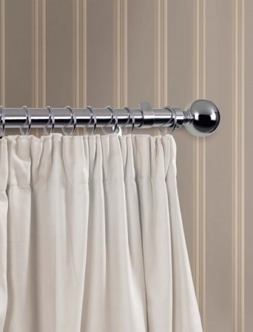 Woodside – Chrome Curtain Pole 28mm 2.4M