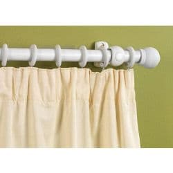 Woodside – Wooden Curtain Pole White 2.4M