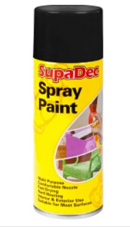 SUPASPRAY BLACK 400ML*