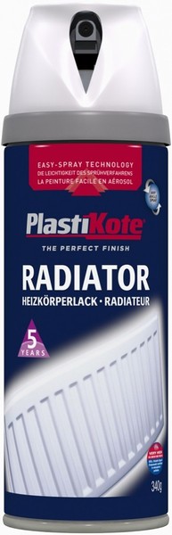 PlastiKote Radiator Paint – Satin White 400ml