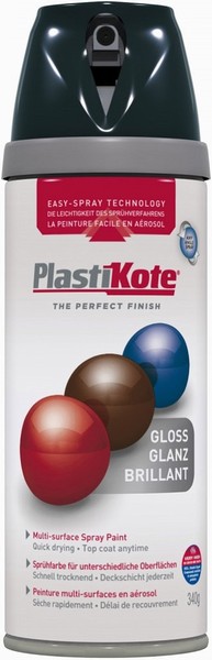 PlastiKote Twist and Spray Gloss Paint – Black 400ml