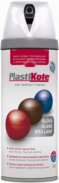 PlastiKote Twist and Spray Paint Gloss – White 400ml