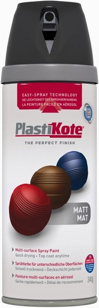 PlastiKote Twist and Spray Paint Matt – Black 400ml