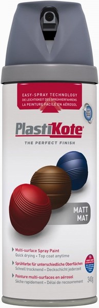 PlastiKote Twist and Spray Paint Matt – Grey 400ml