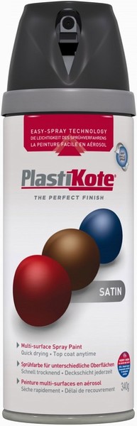 PlastiKote Twist and Spray Paint Satin – Black 400ml