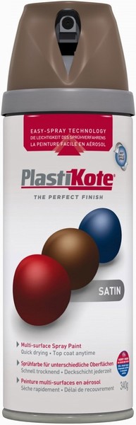 PlastiKote Twist and Spray Paint Satin – Chocolate Brown 400ml