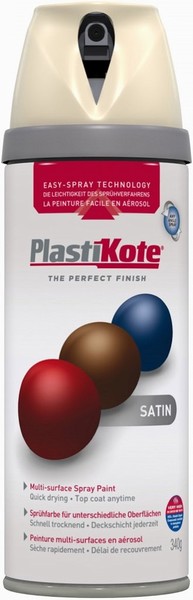 PlastiKote Twist and Spray Paint Satin – Grey Beige 400ml