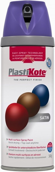 PlastiKote Twist and Spray Paint Satin – Sumptuous Purple 400ml