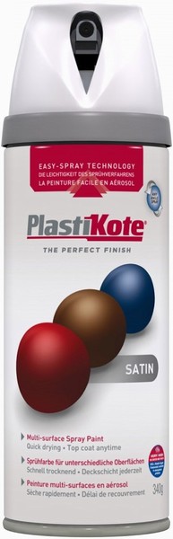 PlastiKote Twist and Spray Paint Satin – White 400ml