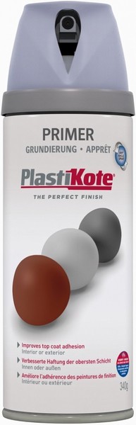 PlastiKote Premium Primer Aerosol – Grey 400ml