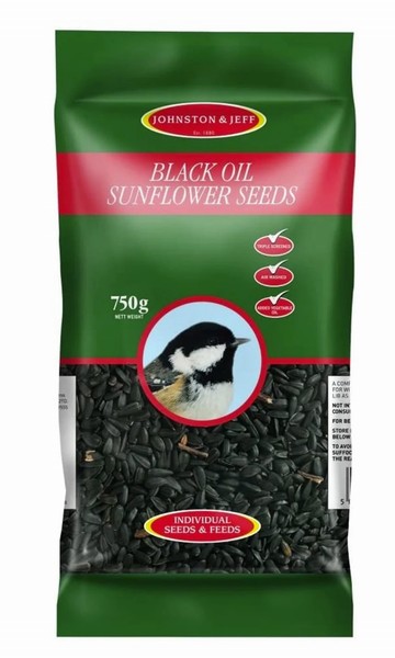 Johnston & Jeff – Black Oil Sunflower Seeds 750g