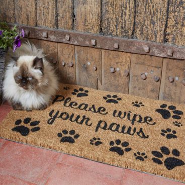 DOORMAT WIPE PAWS 75X45CM