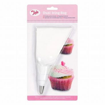 DUAL COLOUR ICING BAG WITH NOZZLE