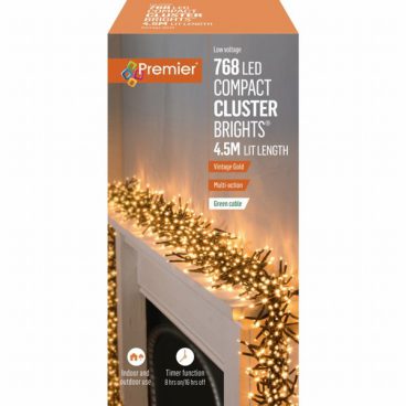 Premier – 768 LED Compact Cluster Lights Gold 4.5M