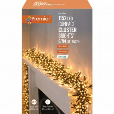 Premier – 1152 LED Compact Cluster Lights Warm 6.7M