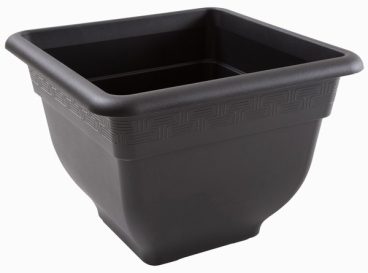 BELL POT SQUARE PLANTER SLATE 38CM