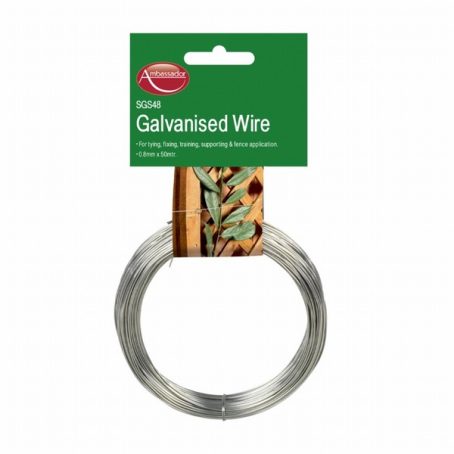 GARDEN WIRE GALV 0.8MM X 50M