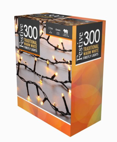 Festive - 300 LED Firefly Lights Warm - 7.7m
