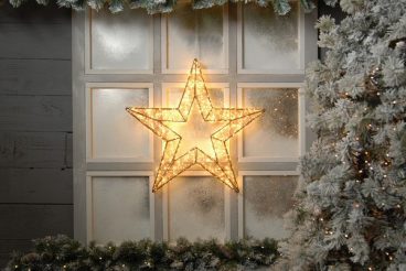 Festive – Dewdrop LED Star Warm White – 56cm