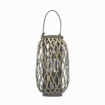 Festive – Wicker Basket with Candle Holder – 50cm