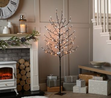 Festive – LED Black Birch Tree Warm & White 1.5M