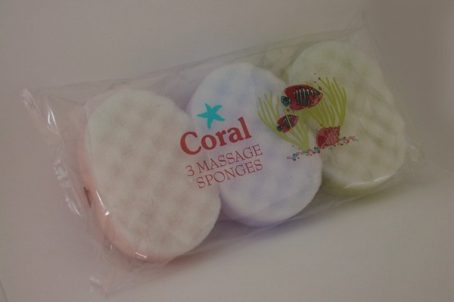 CORAL MASSAGE SPONGE 3PK