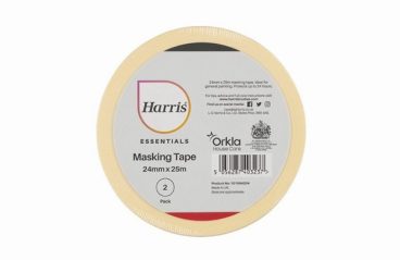 Harris – Essentials – Masking Tape – 48mm x 25m – 2 Pack