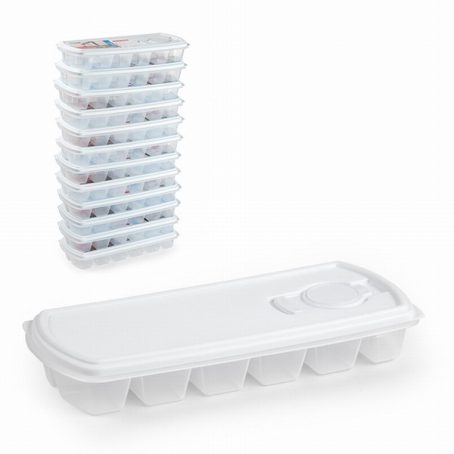 ICE CUBE TRAY WITH LID  PLASTICFORTE