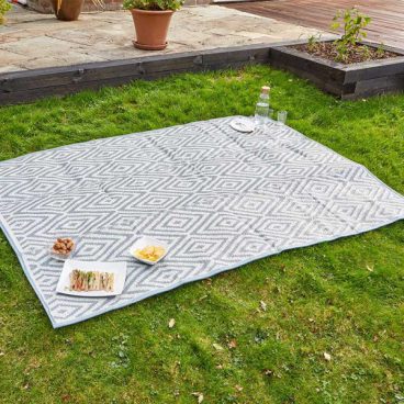 ALFRESCO PICNIC RUG ADANA GREY 90X180CM