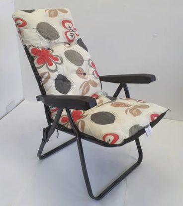RECLINER PADDED RED FLORAL