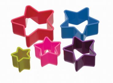 COLOURWORKS PASTRY CUTTERS STAR SET6