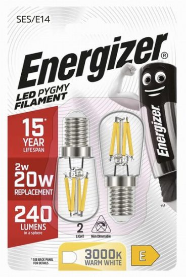 Energizer LED Filament Pygmy E14 (SES) 240lm 2W 3,000K (Warm Whi