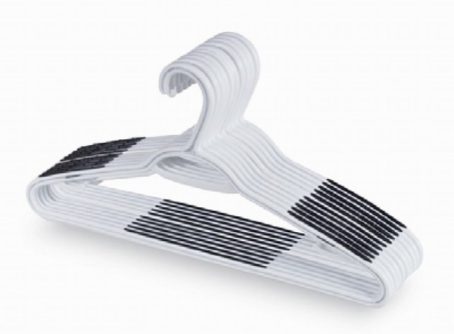COATHANGERS PLASTIC WHITE PK10