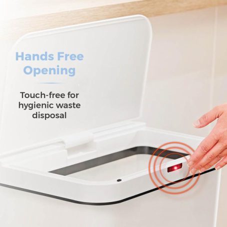 50L Rectangular Sensor Bin White - Image 2