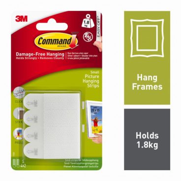 Command Small White Picture Hanging Strips 4 Sets of Small Stri
