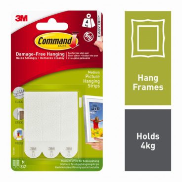 COMMAND MEDIUM WHITE PICTURE HANGING STRIPS
