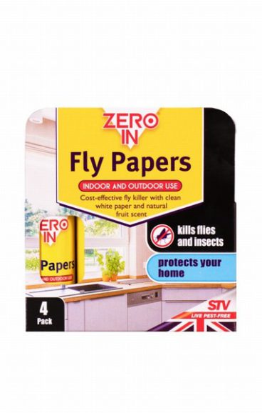 ZERO FLY PAPERS PK4