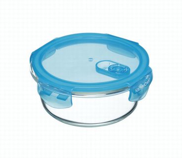 KitchenCraft Pure Seal Glass Round 600ml Storage Container