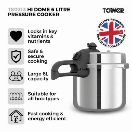 Tower - Pressure Cooker - 6L High Dome - Image 3