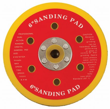 HOOK & LOOP BACKING PADS ABRACS 6HOLES