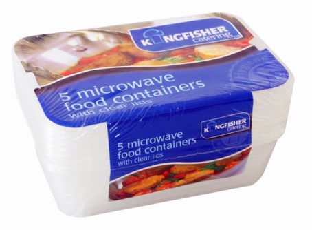 MICROWAVE CONTAINERS CLEAR PK5