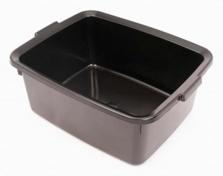 BOWL RECT BLACK 12L