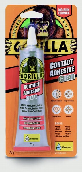 GORILLA CONTACT ADHESIVE CLEAR 75G