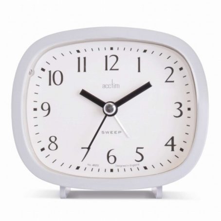 CLOCK ALARM ACCTIM HILDA WHITE