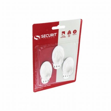 SECURIT REMOVABLE HOOKS OVAL PK3