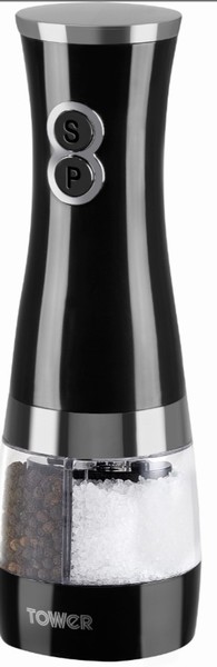 SALT PEPPER MILL DUO ELECTRIC BLACK TOWER