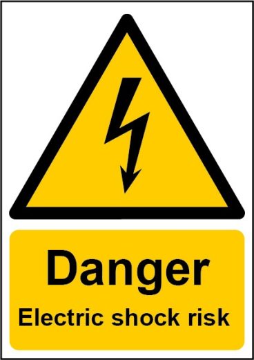SIGN DANGER ELECTRIC SHOCK