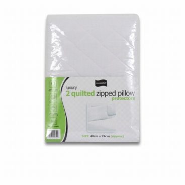 PILLOW PROTECTOR LUXURY QUILTED ZIPPED 2PACK
