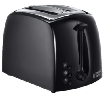 TOASTER R/H TEXTURES BLACK 2 SLICE